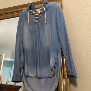 Cloth & Stone shoelace Blouse!